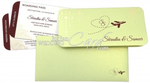 Boarding Pass Theme Wedding Cards 